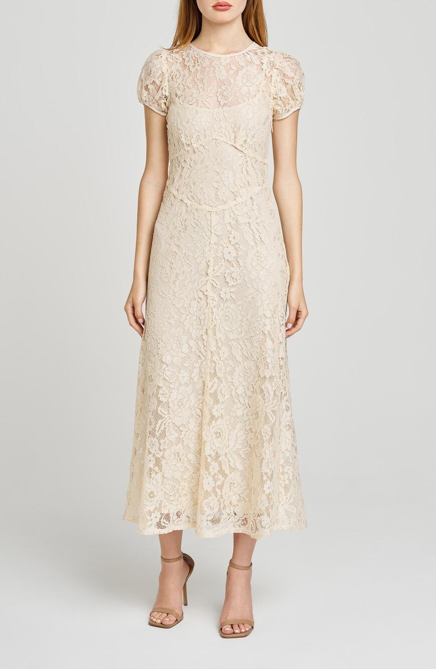 WAYF Clarity Lace Maxi Dress - M